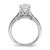 14k White Gold 5/8 carat Lab Grown Diamond VS/SI+ G+ 1 1/2 carat Center Round Semi Mount Shared Prong Engagement Ring - RM-1E064607-2220