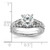 14k White Gold 5/8 carat Lab Grown Diamond VS/SI+ G+ 1 1/2 carat Center Round Semi Mount Shared Prong Engagement Ring - RM-209DF145-7814