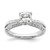 14k White Gold 5/8 carat Lab Grown Diamond VS/SI+ G+ 1 carat Center Cushion Semi Mount Engagement Ring