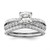 14k White Gold 5/8 carat Lab Grown Diamond VS/SI+ G+ 1 carat Center Cushion Semi Mount Engagement Ring