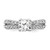 14k White Gold 5/8 carat Lab Grown Diamond VS/SI+ G+ 1 carat Center Cushion Semi Mount Engagement Ring
