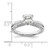 14k White Gold 5/8 carat Lab Grown Diamond VS/SI+ G+ 1 carat Center Cushion Semi Mount Engagement Ring