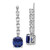 14k White Gold 5/8 carat Lab Grown Diamond VS/SI+ G+ and Lab Created Blue Sapphire Earring Jackets