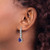 14k White Gold 5/8 carat Lab Grown Diamond VS/SI+ G+ and Lab Created Blue Sapphire Earring Jackets