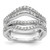 14k White Gold 5/8 carat Lab Grown Diamond VS/SI+ G+ Complete Double Row Ring Guard