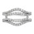 14k White Gold 5/8 carat Lab Grown Diamond VS/SI+ G+ Complete Double Row Ring Guard
