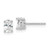 14k White Gold 5/8 carat Lab Grown Diamond VS/SI+ G+ Complete Oval Four Prong Stud Earrings