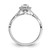 14k White Gold 5/8 carat Lab Grown Diamond VS/SI+ G+ Complete Round Halo Engagement Ring
