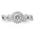 14k White Gold 5/8 carat Lab Grown Diamond VS/SI+ G+ Round Complete Fancy Halo Engagement Ring