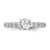 14k White Gold 5/8 carat Lab Grown Diamond VS/SI+ G+ Semi Mount Peg Set Engagement Ring