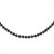 14k White Gold 5-6mm Black Round Akoya Saltwater Cultured Pearl 18 inch Necklace