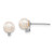 14k White Gold 5-6mm White Round Akoya Saltwater Akoya and .02 Carat Diamond Earrings