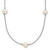 14k White Gold 5-6mm White Round Freshwater Cultured Pearl 7-Station 16 inch Necklace