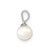 14k White Gold 5-6mm White Round Freshwater Cultured Pearl Pendant