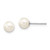 14k White Gold 5-6mm White Round Freshwater Cultured Pearl Stud Post Earrings