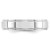 14k White Gold 5mm Flat with Step Edge Wedding Band Size 6