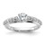 10k White Gold 3/4 carat Lab Grown Diamond VS/SI+ G+ Complete Petite Engagement Ring
