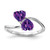 14k White Gold 5mm Heart Amethyst ring