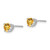14k White Gold 5mm Heart Citrine Earrings