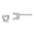 14k White Gold 5mm Heart Earring Mountings
