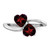 14k White Gold 5mm Heart Garnet ring
