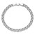 14k White Gold 5mm Hollow Double Link 8.25 inch Charm Bracelet