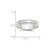 14k White Gold 5mm Milgrain Half Round Wedding Band Size 5.5