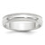 14k White Gold 5mm Milgrain Half Round Wedding Band Size 8