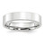 14k White Gold 5mm Standard Weight Flat Comfort Fit Wedding Band Size 7