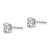 14k White Gold 5x3mm Oval Cubic Zirconia Earrings