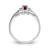 14k White Gold 5x3mm Oval Ruby & AA Diamond Ring