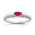 14k White Gold 5x3mm Oval Ruby ring - X9-0FB33BB6-2126
