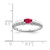 14k White Gold 5x3mm Oval Ruby ring - X9-0FB33BB6-2126