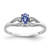14k White Gold 5x3mm Oval Tanzanite AA Diamond ring - Y2-89850A01-7490