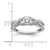 10k White Gold 3/4 carat Lab Grown Diamond VS/SI+ G+ Round Complete Twist Bypass Engagment Ring