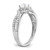 10k White Gold 3/4 carat Lab Grown Diamond VS/SI+ G+ Round Complete Twist Bypass Engagment Ring