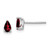 14k White Gold 5x3mm Pear Garnet Earrings