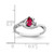 14k White Gold 5x3mm Pear Ruby AA Diamond ring