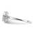 14k White Gold 6.5x7.0mm Open Back Signet Ring