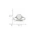 14k White Gold 6.5x7.0mm Open Back Signet Ring
