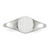 14k White Gold 6.5x7.5mm Closed Back Signet Ring