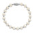 14k White Gold 6-7mm White Near-Round Freshwater Cultured Pearl Beaded 7 inch Bracelet