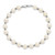 14k White Gold 6-7mm White Semi-round Freshwater Cultured Pearl Bracelet
