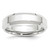 14k White Gold 6mm Beveled Edge Comfort Fit Wedding Band Size 10.5