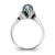 14k White Gold 6mm Black FW Cultured Pearl AA Diamond ring