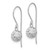 14K White Gold 6mm Diamond Cut Ball Dangle Earrings