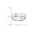 14k White Gold 6mm Flat with Step Edge Wedding Band Size 5