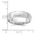 14k White Gold 6mm Heavyweight Comfort Fit Brushed Satin Line Edge Wedding Band Size 8