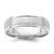 14k White Gold 6mm Heavyweight Comfort Fit Brushed Satin/Polished Grooved Edge Wedding Band Size 10.5