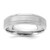 14k White Gold 6mm Heavyweight Comfort Fit Brushed Satin/Polished Milgrain Grooved Edge Wedding Band Size 10